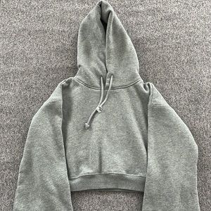 Light Great Crop Hoodie with Bell Sleeves - Medium
